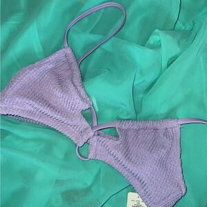 Lavender Sparkle Textured Bikini Top